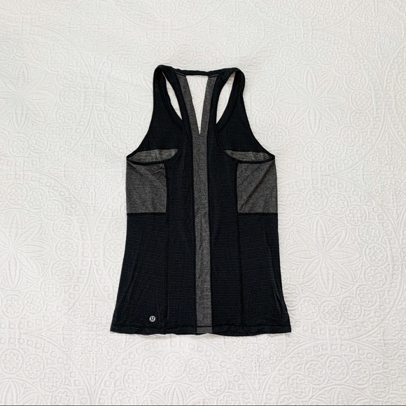 Lululemon Pedal To The Medal Singlet Tank Top, Black / Heathered‎ Black (Sz 4) - Picture 9 of 11